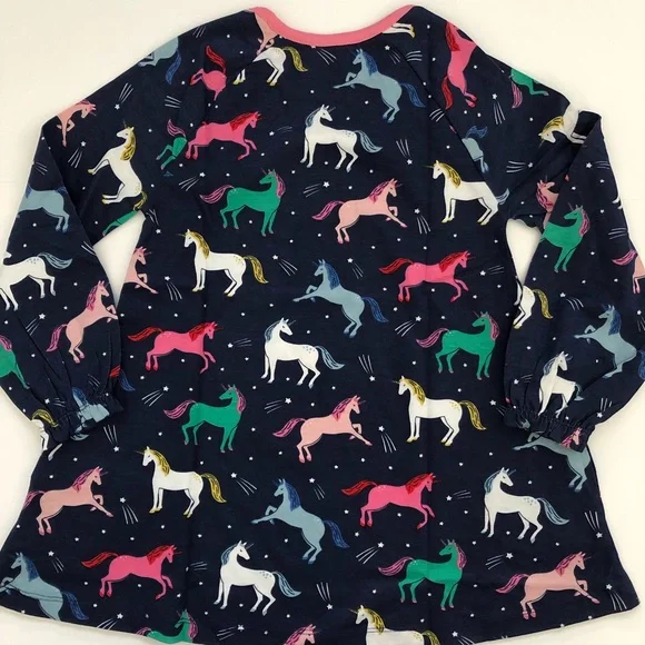 NWOT Mini Boden Printed Unicorns Tunic 5-6Y - Picture 2 of 3